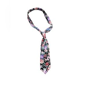 Black Pink Purple Rose Tie